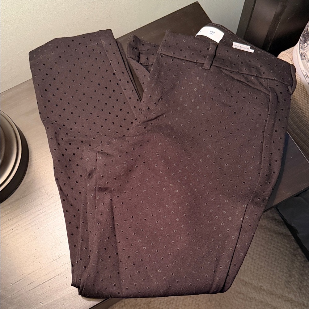 Polka Dot Ankle Dress Pants